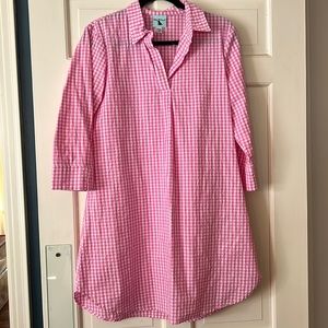 Haley and the Hound preppy pink/white gingham tunic dress - Size M. Worn once.